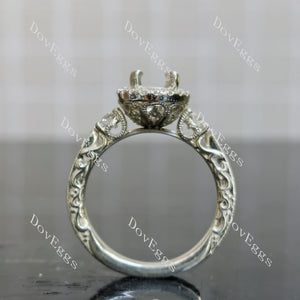 Doveggs vintage halo engagement ring semi-mount only(Exclusively to DovEggs Stones)