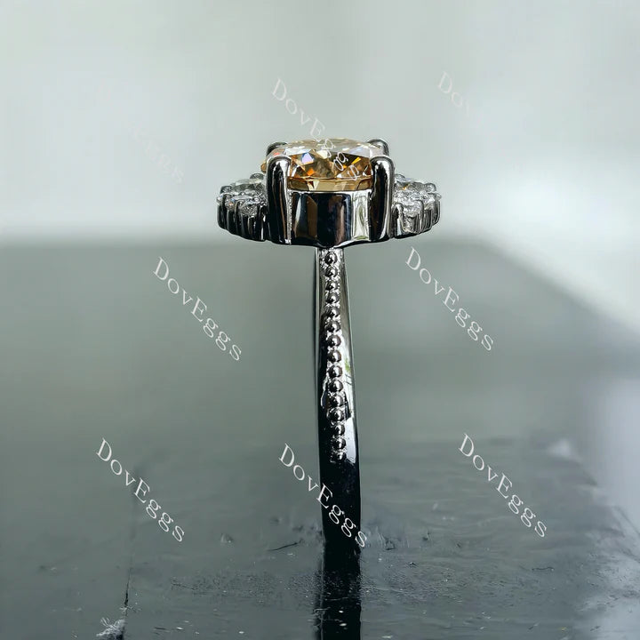 DovEggs art deco engagement ring semi-mount only(Exclusively to DovEggs Stones)