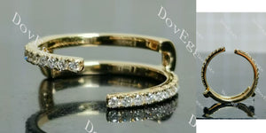 round pave moissanite/ lab grown diamond accents enhancer