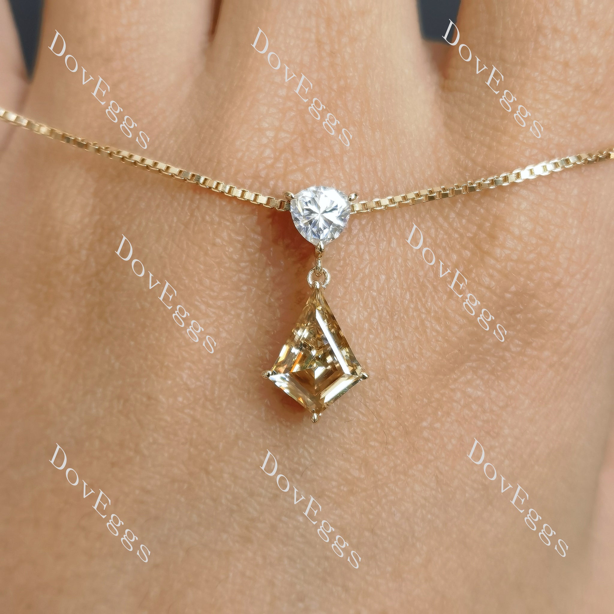 Dianne's Kite colored moissanite pendant necklace (pendant only)