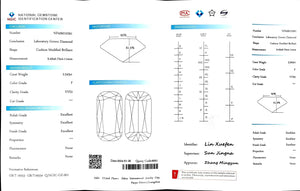Doveggs 2.543ct Modified elongated cushion F color VVS2 Clarity Excellent cut lab diamond stone(certified)