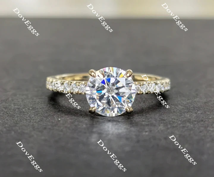 DovEggs pave engagement ring only semi-mount only(Exclusively to DovEggs Stones)