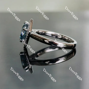 Doveggs pave halo engagement ring semi-mount only(Exclusively to DovEggs Stones)