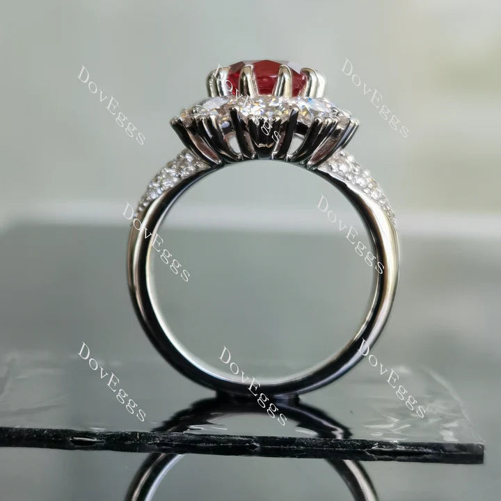 DovEggs halo engagement ring semi-mount only(Exclusively to DovEggs Stones)