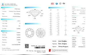 Doveggs 2.027ct round D color VS1 Clarity Excellent cut lab diamond stone(certified)