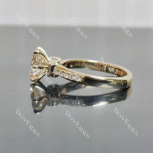 DovEggs pave bridge art deco vintage engagement ring only semi-mount only(Exclusively to DovEggs Stones)