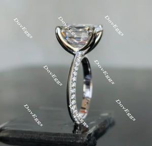 Blade eternity pave engagement ring semi-mount only(Exclusively to DovEggs Stones)