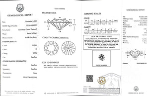 Doveggs 2.056ct round D color VVS2 Clarity Excellent cut lab diamond stone(certified)