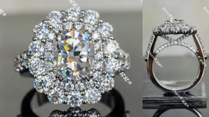 DovEggs double halo engagement ring semi-mount only(Exclusively to DovEggs Stones)