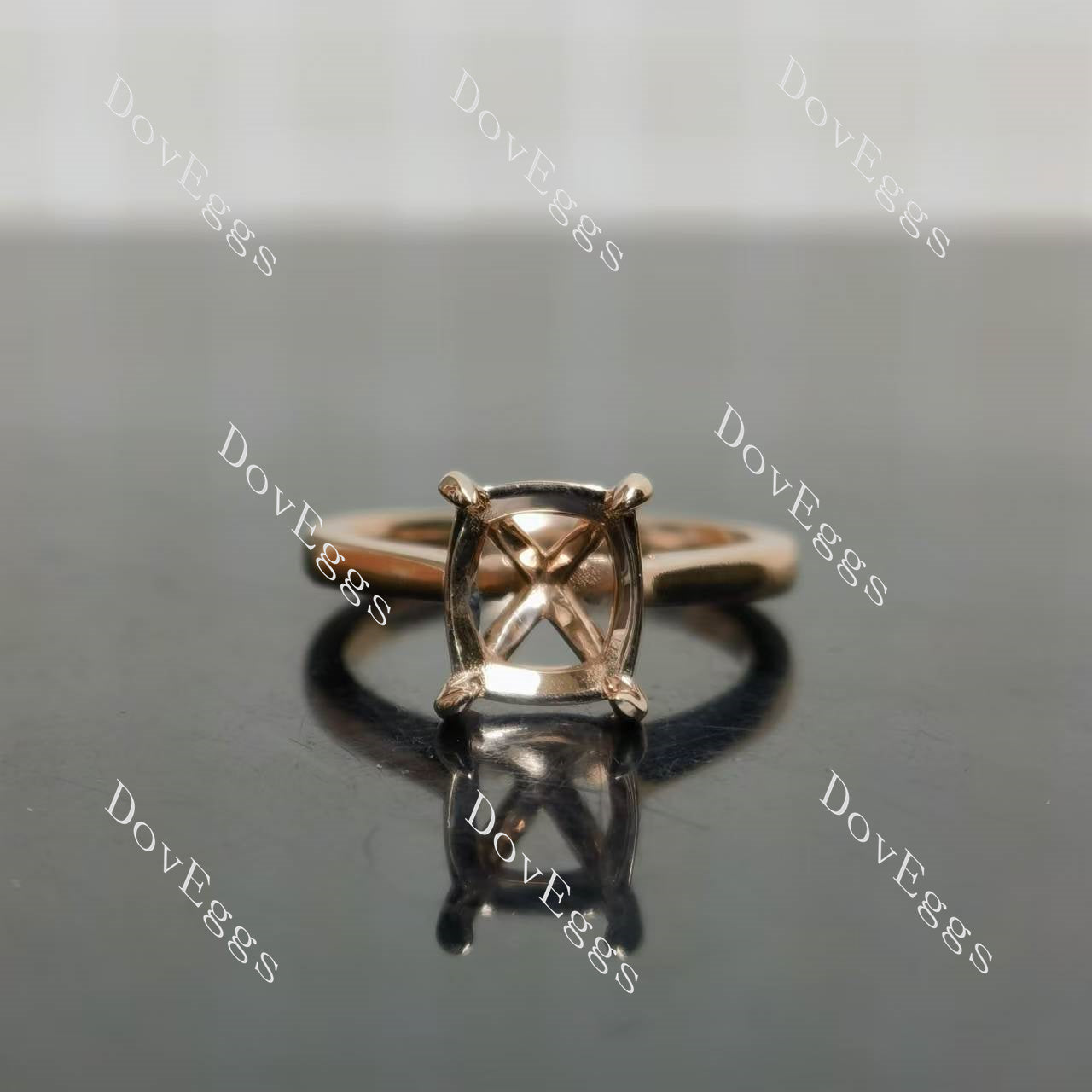 DovEggs pave engagement ring only semi-mount only(Exclusively to DovEggs Stones)