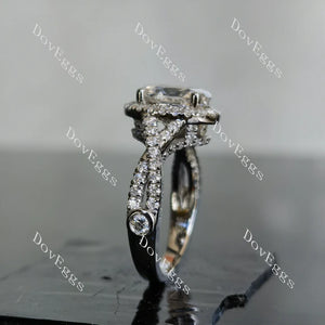 DovEggs halo engagement ring semi-mount only(Exclusively to DovEggs Stones)