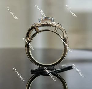 Doveggs split shank pave engagement ring only semi-mount only(Exclusively to DovEggs Stones)