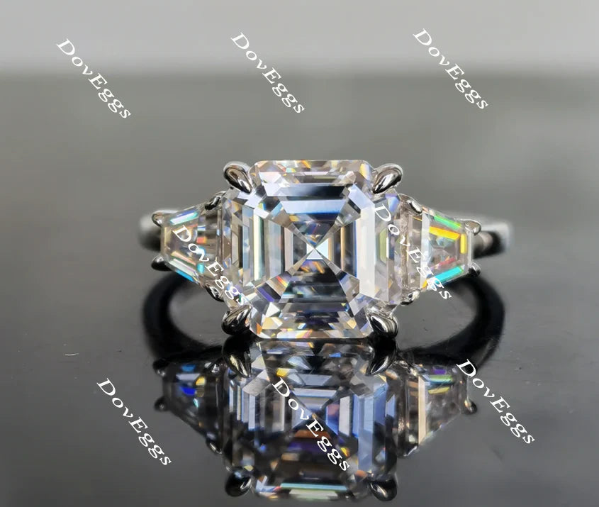 Doveggs three stone engagement ring semi-mount only(Exclusively to DovEggs Stones)