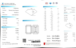 Doveggs 5.103ct emerald D color VVS1 Clarity Excellent cut lab diamond stone(certified)