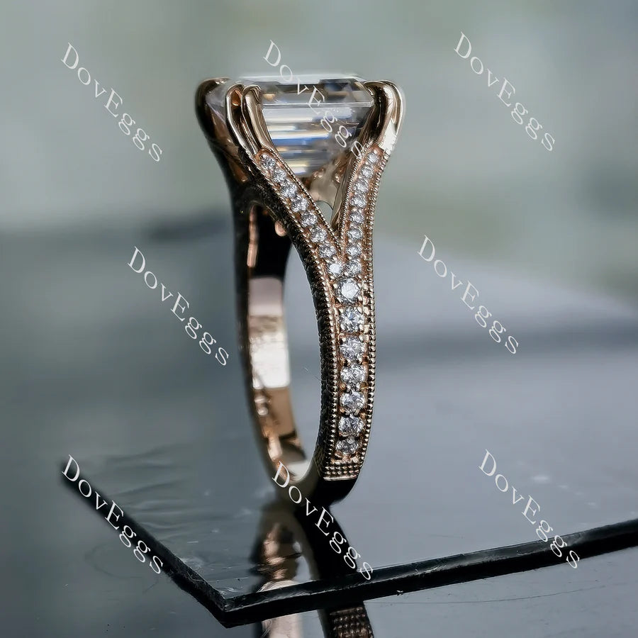 Faythe’s Promise Elizabeth split shank pave engagement ring only semi-mount only(Exclusively to DovEggs Stones)