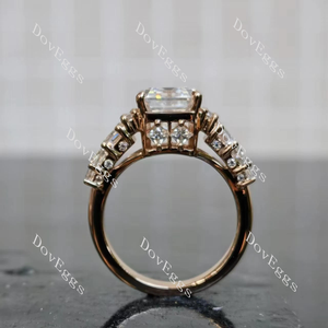 Doveggs pave side stones engagement ring semi-mount only(Exclusively to DovEggs Stones)