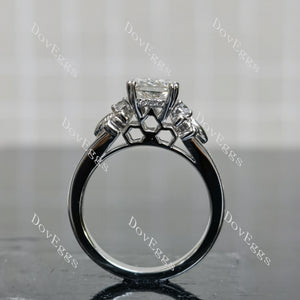 Doveggs Radiant Pave Art Deco Lab Grown Diamond Engagement Ring