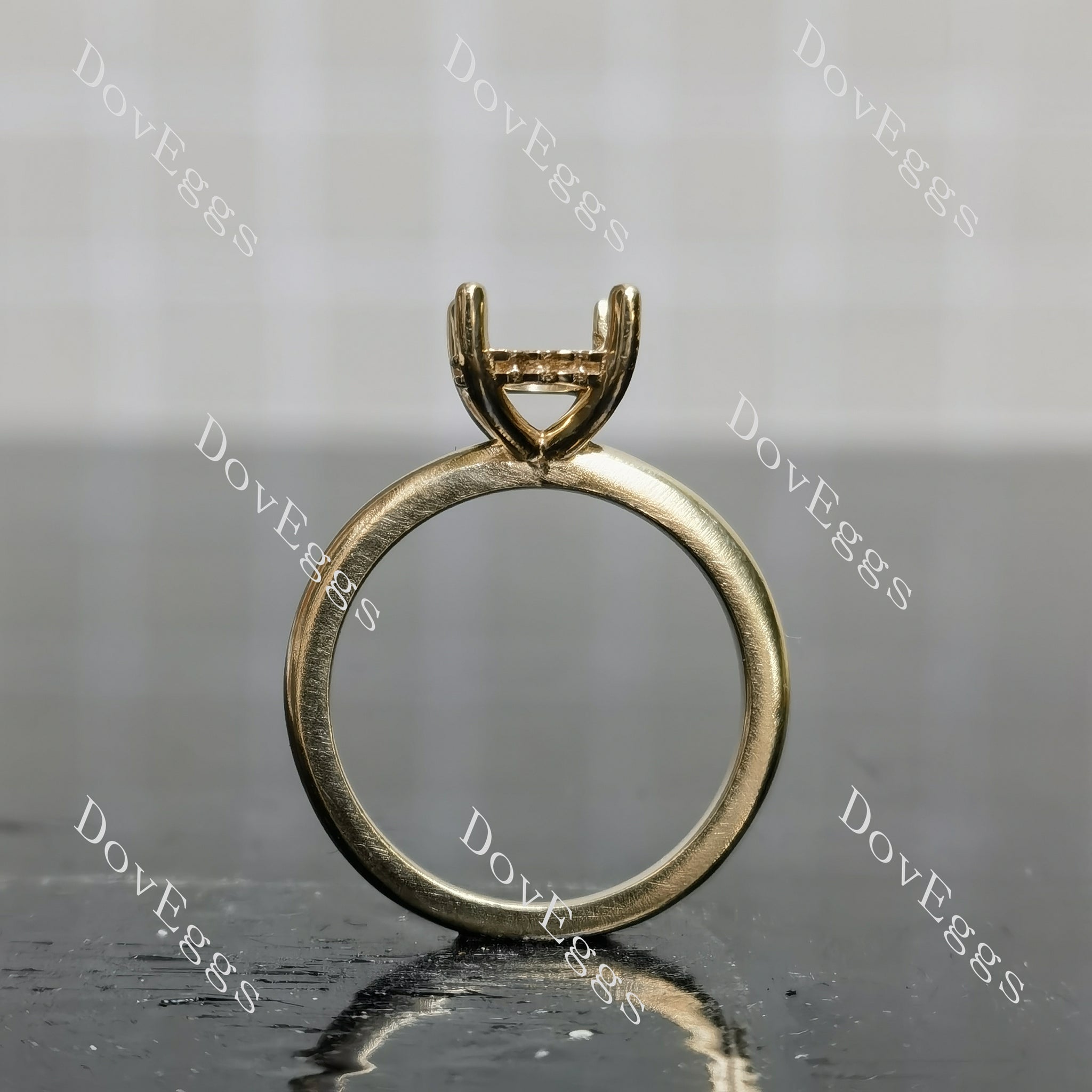 Doveggs hidden halo engagement ring semi-mount only(Exclusively to DovEggs Stones)