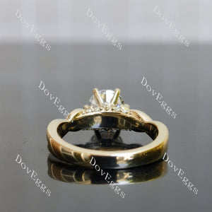 Doveggs curved vintage engagement ring only semi-mount only(Exclusively to DovEggs Stones)