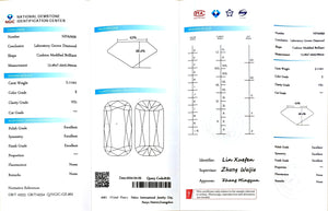 1st Layaway of Doveggs 5.114ct Modified elongated cushion E color VS1 Clarity Excellent cut lab diamond stone(certified)