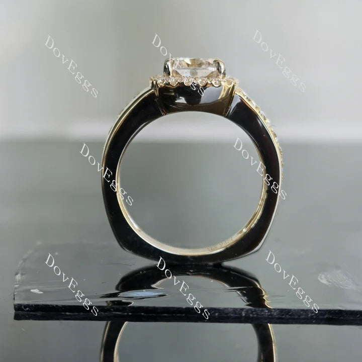 SERENITY halo engagement ring semi-mount only(Exclusively to DovEggs Stones)