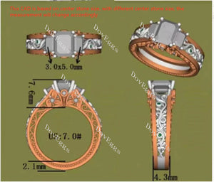 Mi amore eterno Julieann hard engraved vintage engagement ring only semi-mount only(Exclusively to DovEggs Stones)