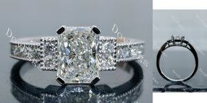 Radiant Pave Art Deco Lab Grown Diamond