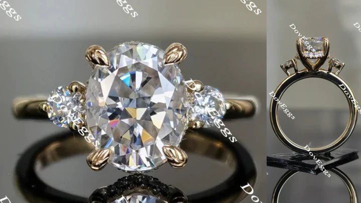 The Katherine pave engagement ring only semi-mount only(Exclusively to DovEggs Stones)