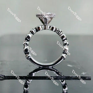 DovEggs pave halo engagement ring engagement ring only semi-mount only(Exclusively to DovEggs Stones)