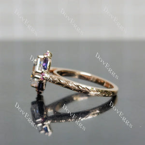 Doveggs halo carved vintage engagement ring semi-mount only(Exclusively to DovEggs Stones)