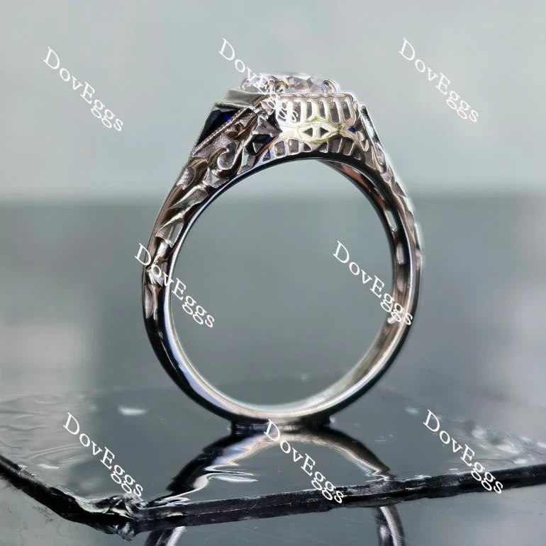 Doveggs side stones engagement ring semi-mount only(Exclusively to DovEggs Stones)