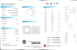 Doveggs 2.416ct cushion F color VS1 Clarity Excellent cut lab diamond stone(certified)