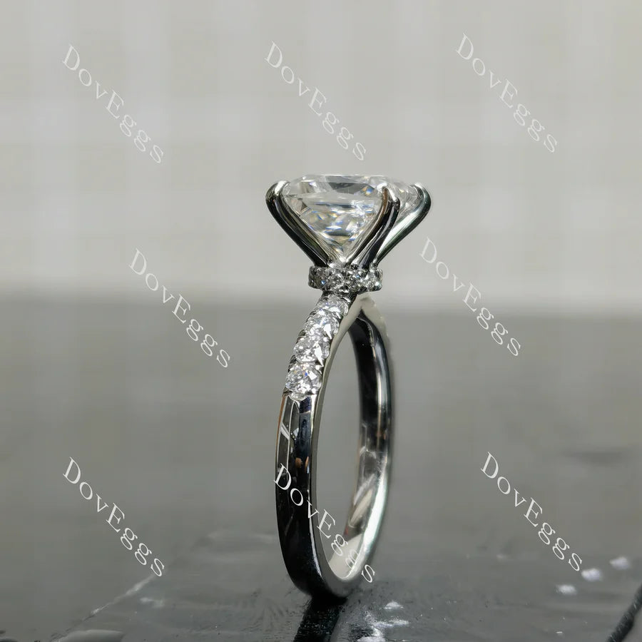 Doveggs pave engagement ring only semi-mount only(Exclusively to DovEggs Stones)