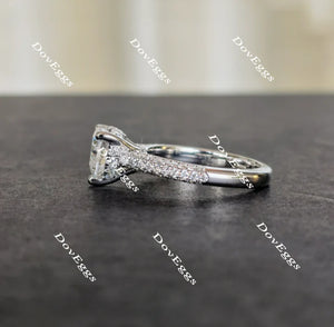 DovEggs half eternity pave engagement ring semi-mount only(Exclusively to DovEggs Stones)