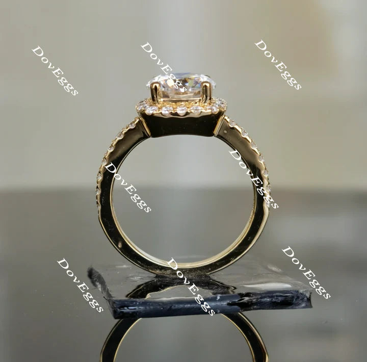 DovEggs halo engagement ring only semi-mount only(Exclusively to DovEggs Stones)