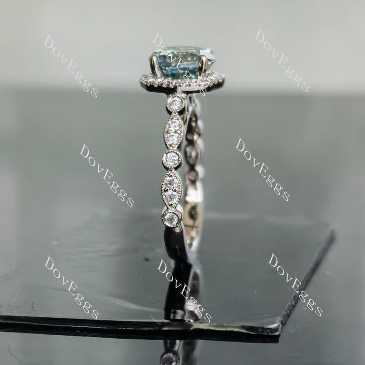 DovEggs halo engagement ring semi-mount only(Exclusively to DovEggs Stones)