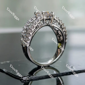 The Mikinzy split shank half eternity pave engagement ring only semi-mount only(Exclusively to DovEggs Stones)