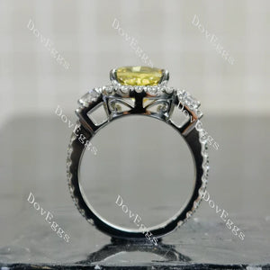 Doveggs halo pave engagement ring semi-mount only(Exclusively to DovEggs Stones)