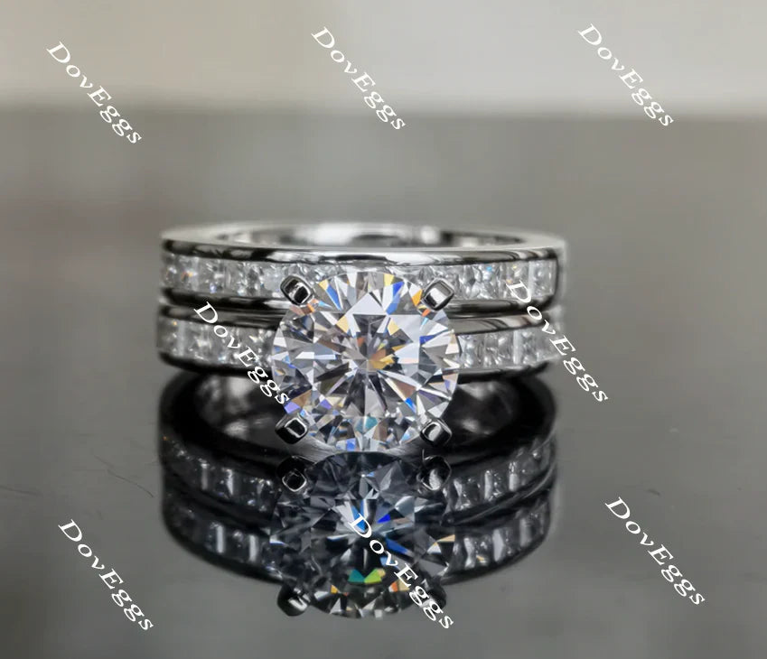 DovEggs channel set engagement ring only semi-mount only(Exclusively to DovEggs Stones)