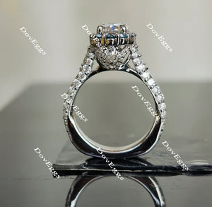 DovEggs halo engagement ring semi-mount only(Exclusively to DovEggs Stones)