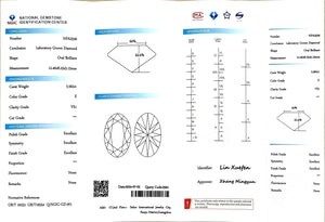 Doveggs 3.562ct oval E color VS1 Clarity Excellent cut lab diamond stone(certified)