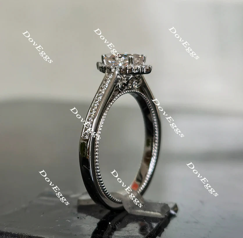 Doveggs halo engagement ring semi-mount only(Exclusively to DovEggs Stones)