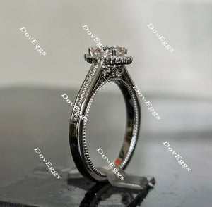 Doveggs halo engagement ring semi-mount only(Exclusively to DovEggs Stones)