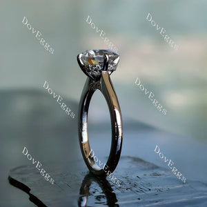 DoveEggs art deco engagement ring only semi-mount only(Exclusively to DovEggs Stones)