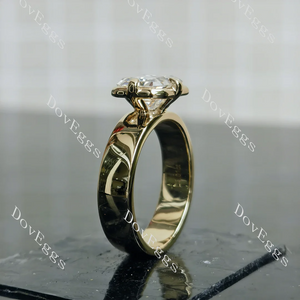 Doveggs bezel solitaire engagement ring semi-mount only(Exclusively to DovEggs Stones)