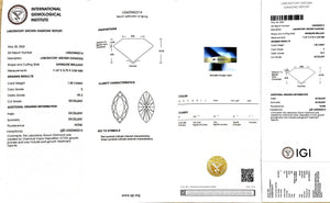 Doveggs 1.35ct Marquise E color VS2 Clarity Excellent cut lab diamond stone(certified)