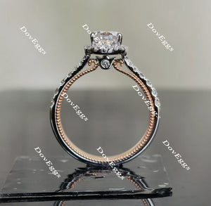 DovEggs halo engagement ring only semi-mount only(Exclusively to DovEggs Stones)