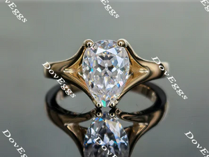 Doveggs solitaire split shank engagement ring semi-mount only(Exclusively to DovEggs Stones)