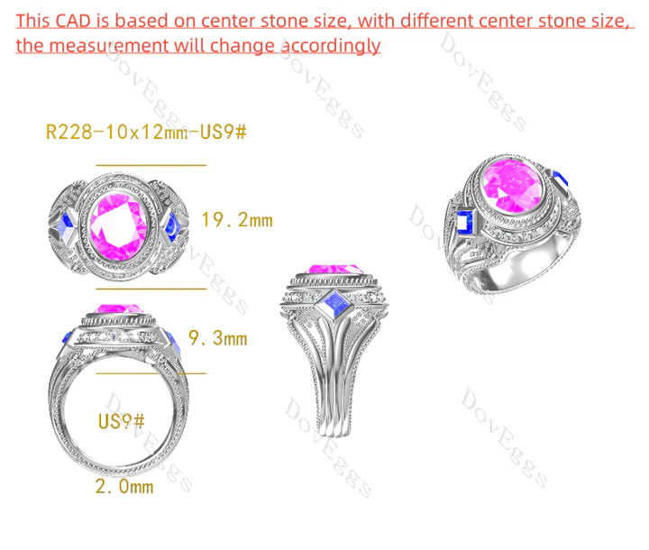 Doveggs pave bezel halo engagement ring semi-mount only(Exclusively to DovEggs Stones)