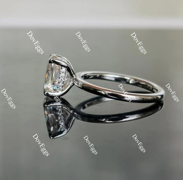 Doveggs hidden halo engagement ring semi-mount only(Exclusively to DovEggs Stones)